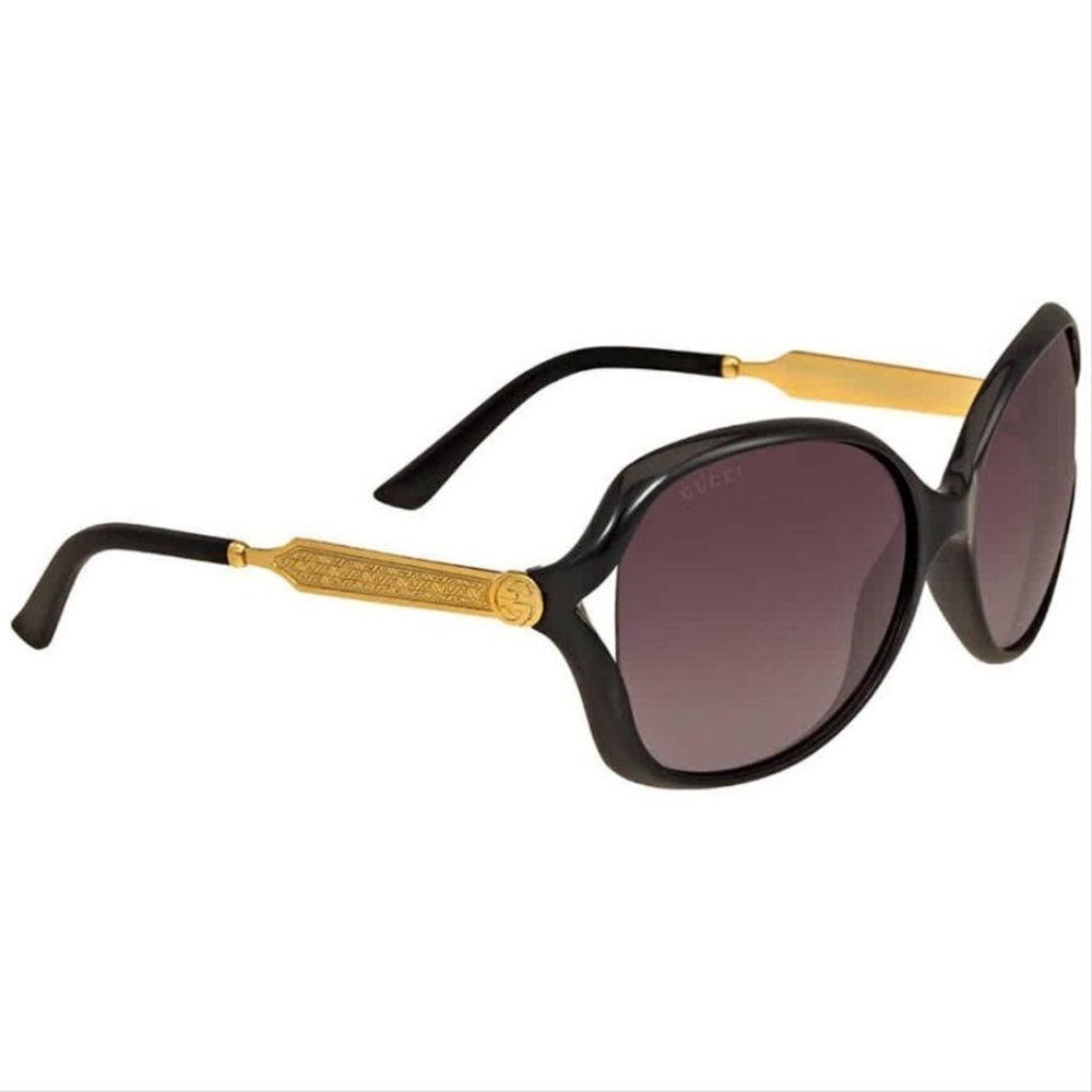 Gucci Sunglasses Black grey Unisex Original GG0076S 002